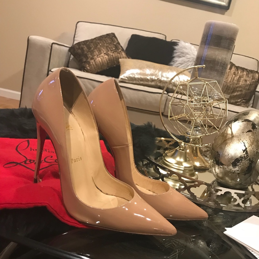 christian louboutin nude heel 120mm size 39